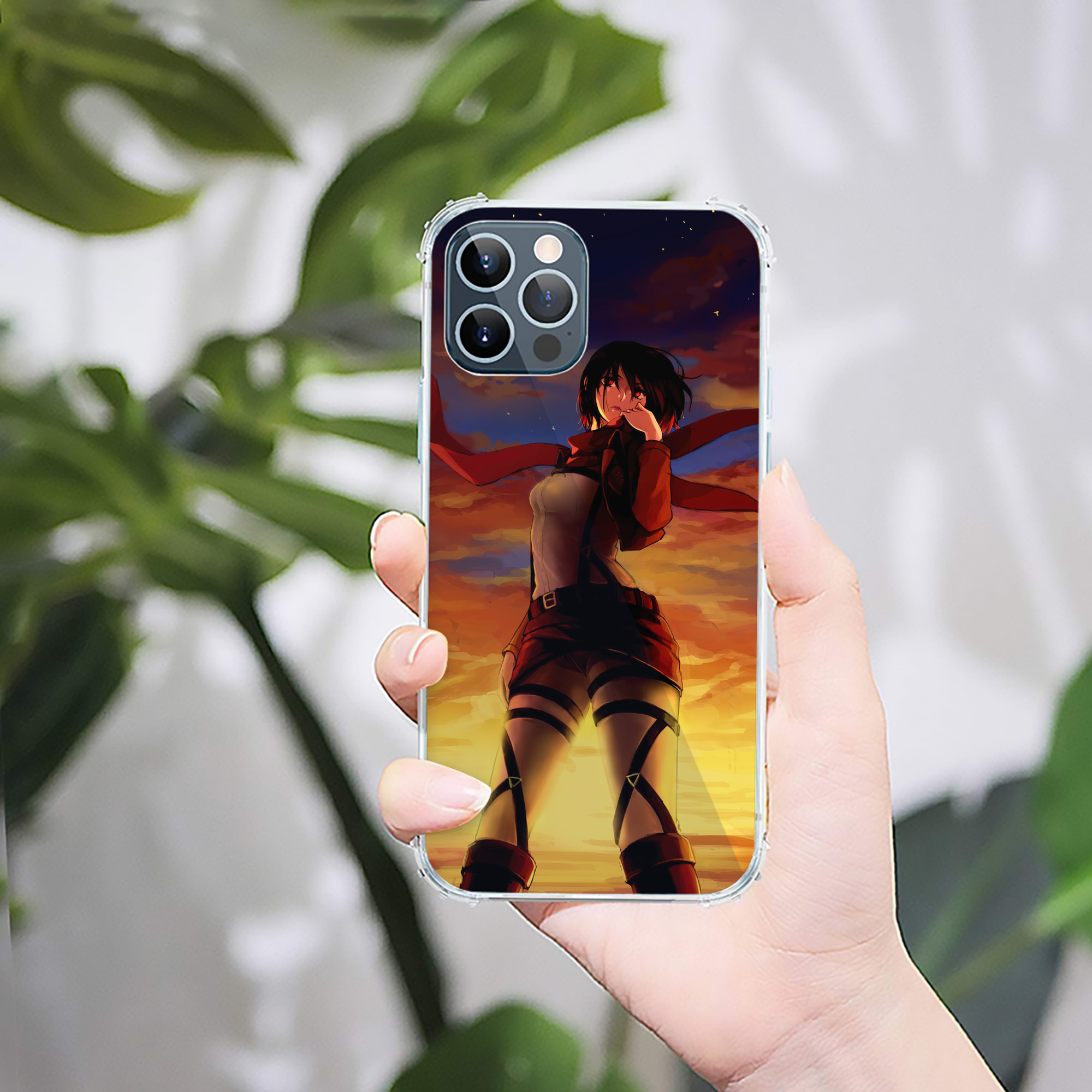 （画像用） 進撃の巨人 Attack on Titan 【iPhone 12シリーズ対応】透明スマホケース（クリアソフトケース）